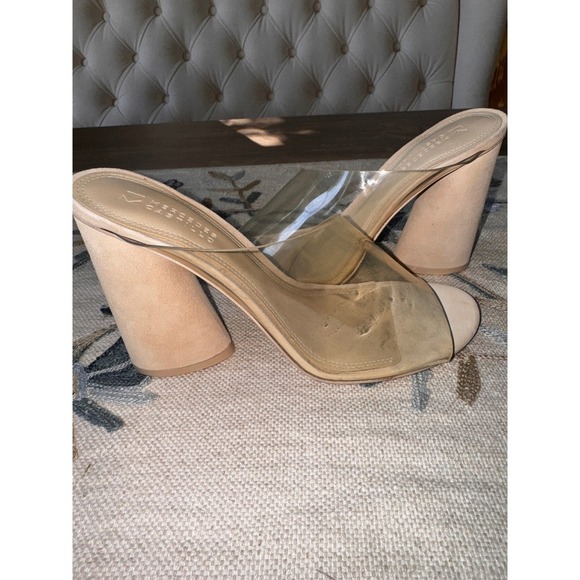 Mercedes Castillo Clear Bone High Heel Sandals Mules Size 8 - Picture 5 of 10